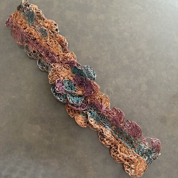 Vintage Copper Color Hand Made Original Belt Hammered Woven Wire Boho Festival